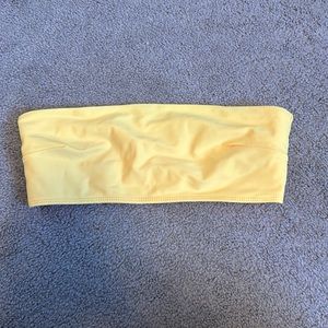 Yellow bandeau top
